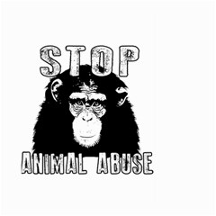 Stop Animal Abuse - Chimpanzee  Large Garden Flag (two Sides) by Valentinaart