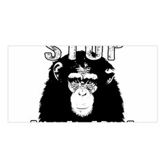 Stop Animal Abuse - Chimpanzee  Satin Shawl by Valentinaart