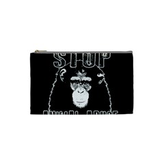 Stop Animal Abuse - Chimpanzee  Cosmetic Bag (small) 