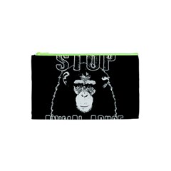 Stop Animal Abuse - Chimpanzee  Cosmetic Bag (xs) by Valentinaart