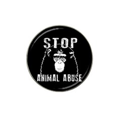 Stop Animal Abuse - Chimpanzee  Hat Clip Ball Marker (10 Pack) by Valentinaart