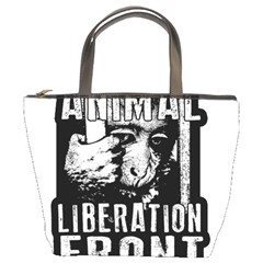 Animal Liberation Front - Chimpanzee  Bucket Bags by Valentinaart