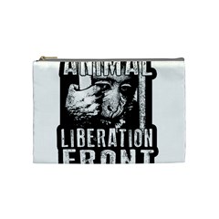 Animal Liberation Front - Chimpanzee  Cosmetic Bag (medium)  by Valentinaart
