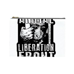 Animal Liberation Front - Chimpanzee  Cosmetic Bag (large)  by Valentinaart