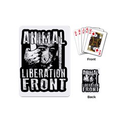 Animal Liberation Front - Chimpanzee  Playing Cards (mini)  by Valentinaart