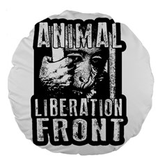 Animal Liberation Front - Chimpanzee  Large 18  Premium Flano Round Cushions by Valentinaart