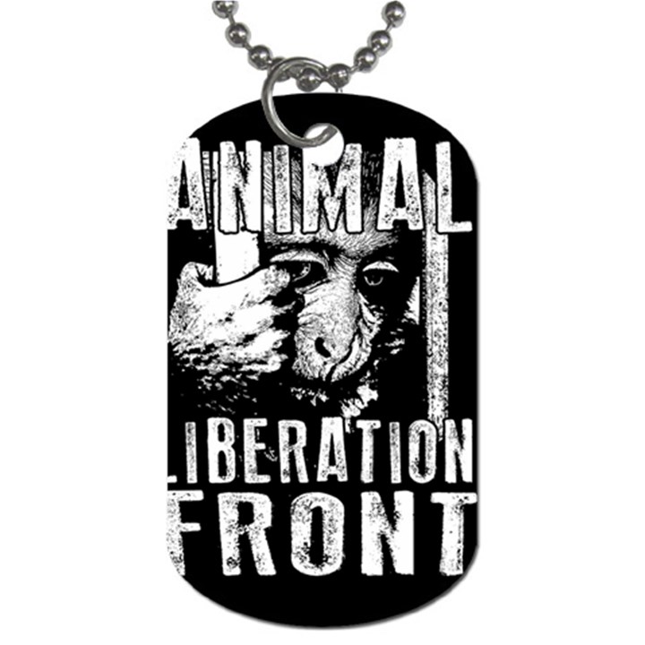 Animal Liberation Front - Chimpanzee  Dog Tag (Two Sides)