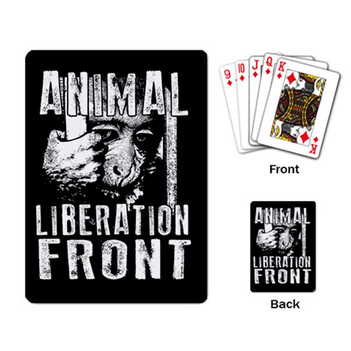 Animal Liberation Front - Chimpanzee  Playing Card