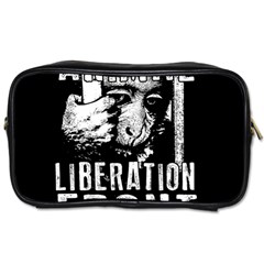 Animal Liberation Front - Chimpanzee  Toiletries Bags 2-side by Valentinaart