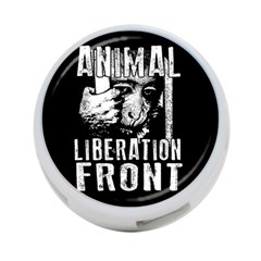 Animal Liberation Front - Chimpanzee  4-port Usb Hub (two Sides)  by Valentinaart