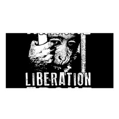 Animal Liberation Front - Chimpanzee  Satin Shawl by Valentinaart