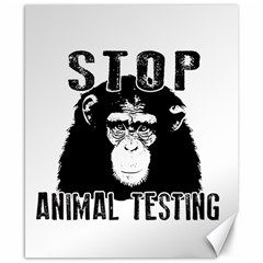 Stop Animal Testing - Chimpanzee  Canvas 8  X 10  by Valentinaart