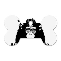 Stop Animal Testing - Chimpanzee  Dog Tag Bone (one Side)