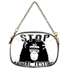 Stop Animal Testing - Chimpanzee  Chain Purses (one Side)  by Valentinaart