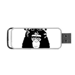 Stop Animal Testing - Chimpanzee  Portable Usb Flash (two Sides) by Valentinaart