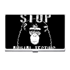 Stop Animal Testing - Chimpanzee  Business Card Holders by Valentinaart