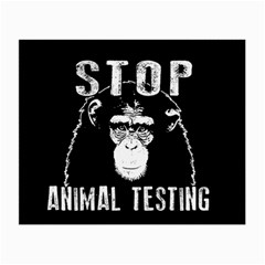 Stop Animal Testing - Chimpanzee  Small Glasses Cloth (2-side) by Valentinaart