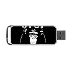 Stop Animal Testing - Chimpanzee  Portable Usb Flash (two Sides) by Valentinaart