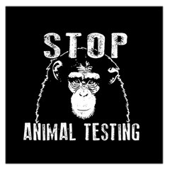 Stop Animal Testing - Chimpanzee  Large Satin Scarf (square) by Valentinaart