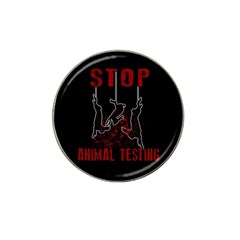 Stop Animal Testing - Rabbits  Hat Clip Ball Marker (4 Pack) by Valentinaart