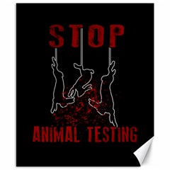 Stop Animal Testing - Rabbits  Canvas 8  X 10  by Valentinaart