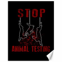 Stop Animal Testing - Rabbits  Canvas 12  X 16   by Valentinaart