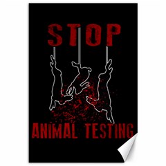 Stop Animal Testing - Rabbits  Canvas 12  X 18   by Valentinaart