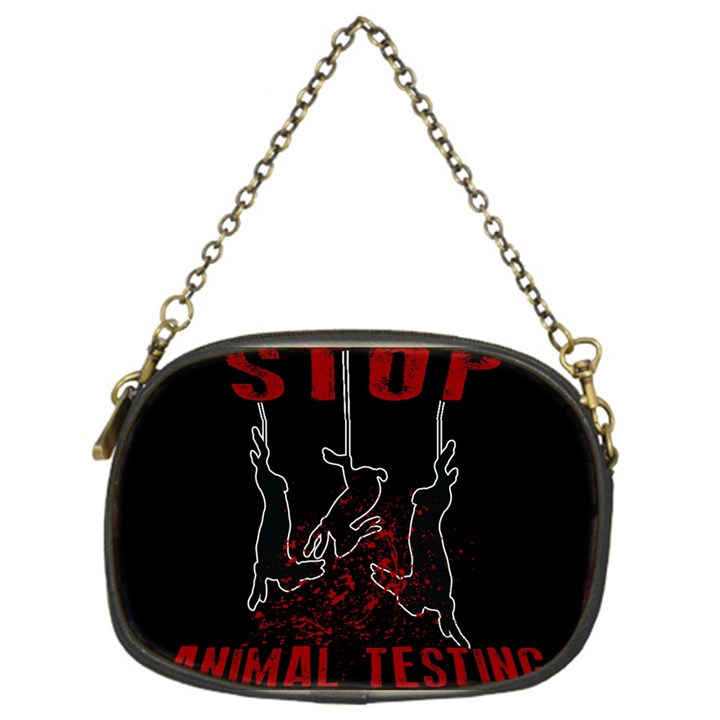 Stop Animal Testing - Rabbits  Chain Purses (One Side) 