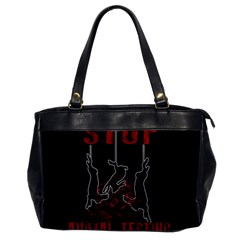 Stop Animal Testing - Rabbits  Office Handbags by Valentinaart