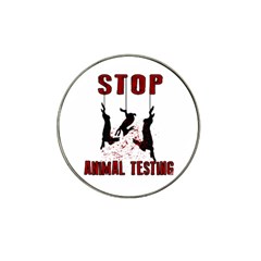 Stop Animal Testing - Rabbits  Hat Clip Ball Marker (10 pack)