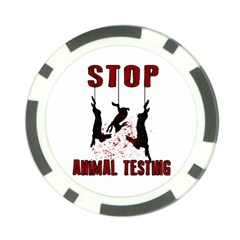 Stop Animal Testing - Rabbits  Poker Chip Card Guard by Valentinaart