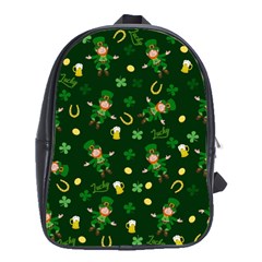 St Patricks Day Pattern School Bag (large)