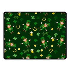 St Patricks Day Pattern Fleece Blanket (small) by Valentinaart