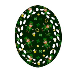 St Patricks Day Pattern Ornament (oval Filigree)