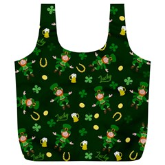 St Patricks Day Pattern Full Print Recycle Bags (l)  by Valentinaart