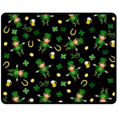 St Patricks Day Pattern Double Sided Fleece Blanket (medium) 