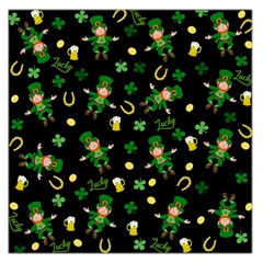 St Patricks Day Pattern Large Satin Scarf (square) by Valentinaart