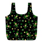 St Patricks day pattern Full Print Recycle Bags (L)  Back