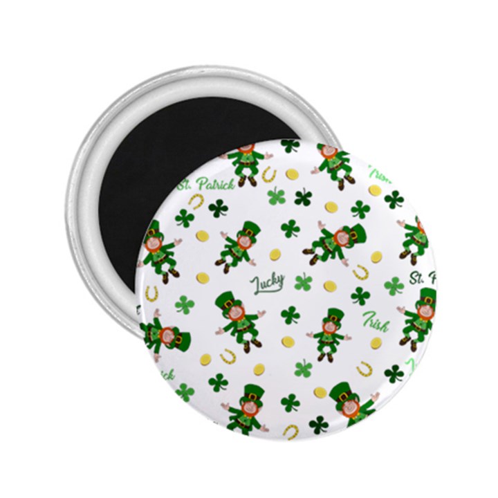 St Patricks day pattern 2.25  Magnets