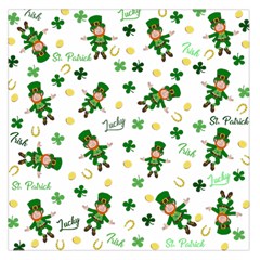 St Patricks Day Pattern Large Satin Scarf (square)