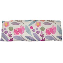 Purple And Pink Cute Floral Pattern Body Pillow Case (dakimakura) by paulaoliveiradesign