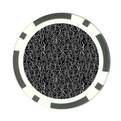 Elio s Shirt Faces In White Outlines On Black Crying Scene Poker Chip Card Guard by PodArtist