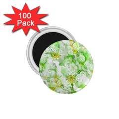 Light Floral Collage  1 75  Magnets (100 Pack)  by dflcprints