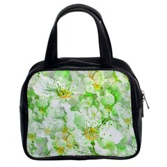 Light Floral Collage  Classic Handbags (2 Sides) by dflcprints