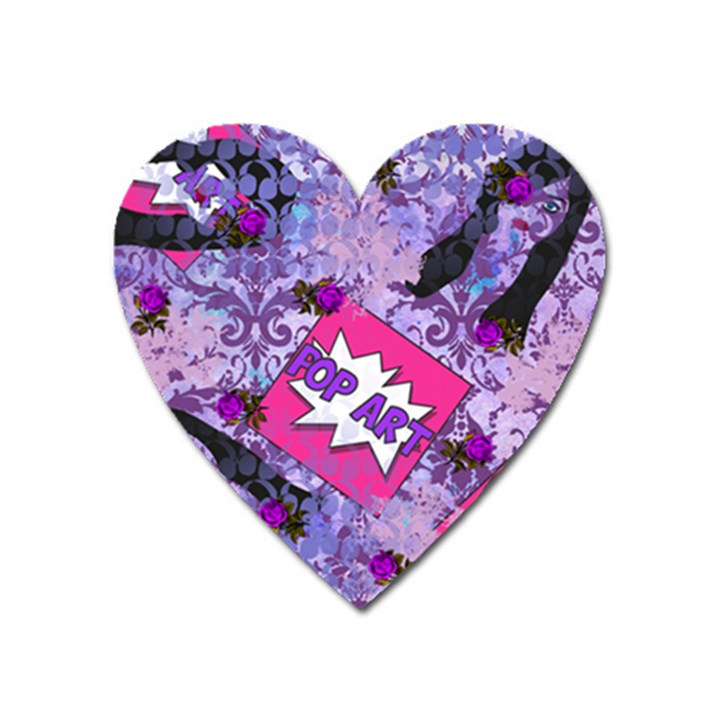 Purlpe Retro Pop Heart Magnet