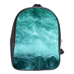 Green Ocean Splash School Bag (large)