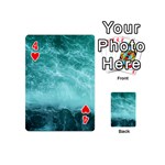 Green Ocean Splash Playing Cards 54 (Mini)  Front - Heart4