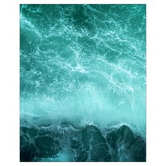 Green Ocean Splash Drawstring Bag (small)