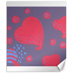 Lollipop Attacked By Hearts Canvas 20  X 24  