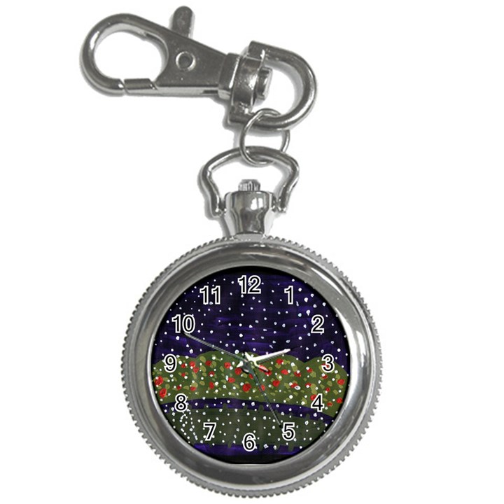 Snowy Roses Key Chain Watches